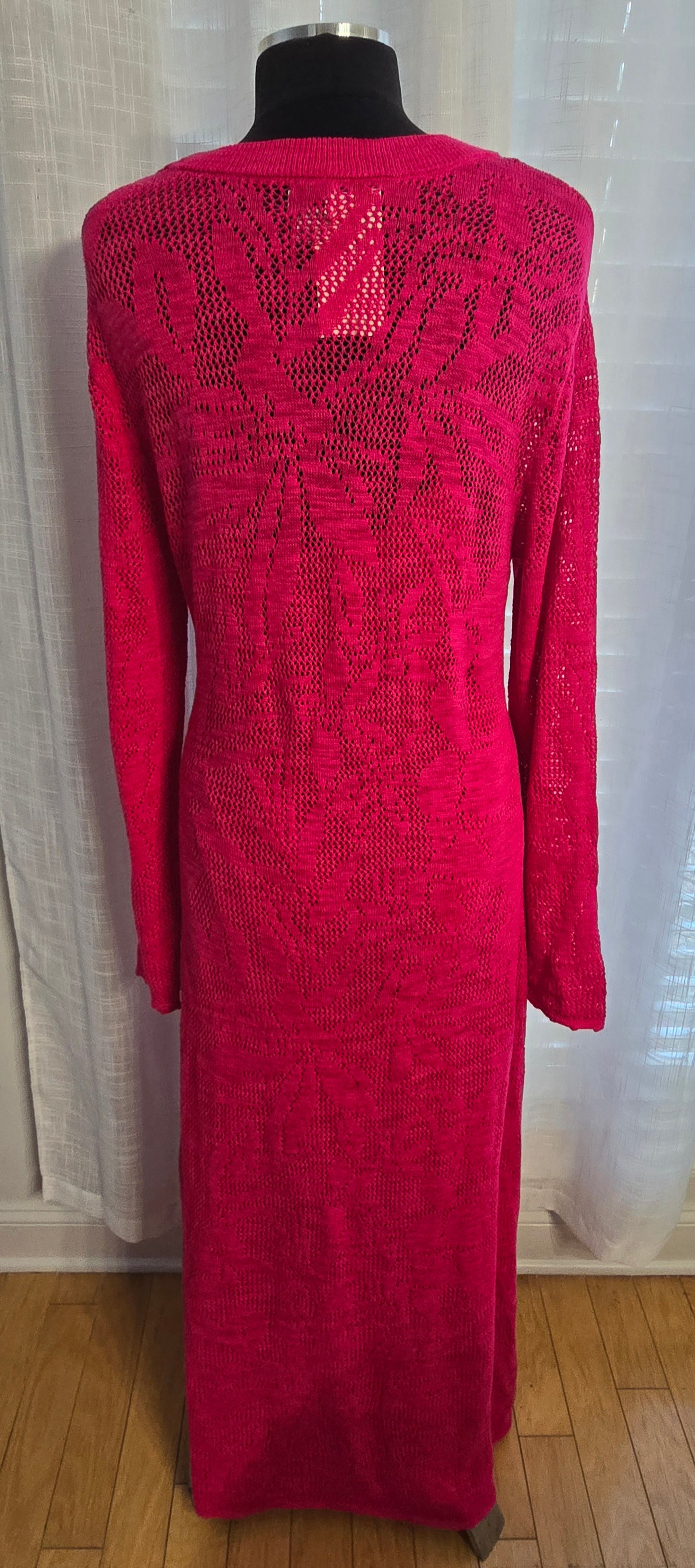 A New Day Fuchsia Knit Maxi Dress Sz XXL