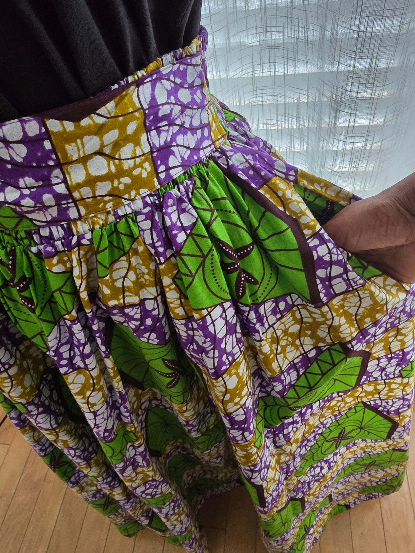 Purple Passion Ankara Maxi Skirt