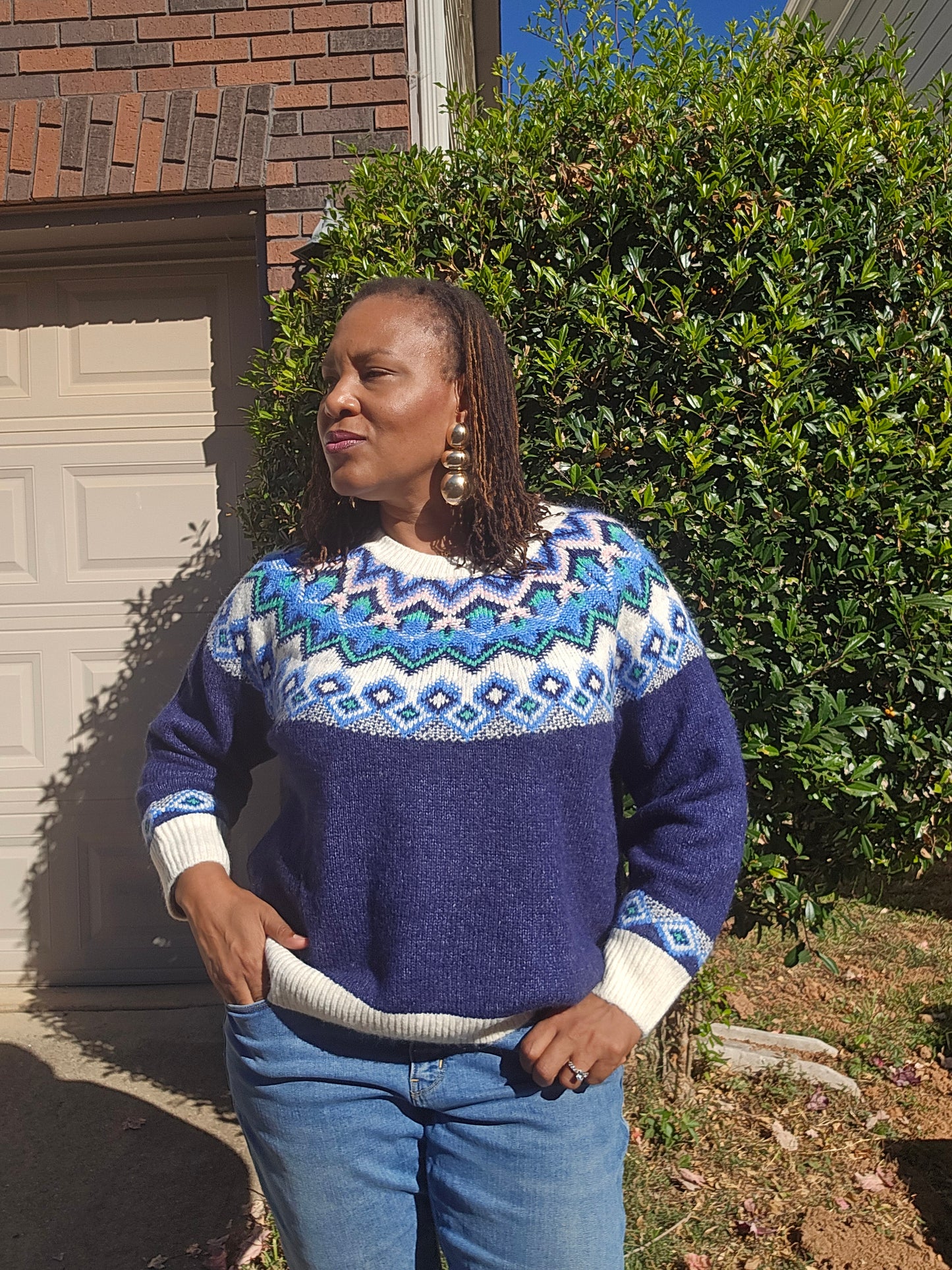 Old Navy Blue Adirondack Sweater Sz XXL
