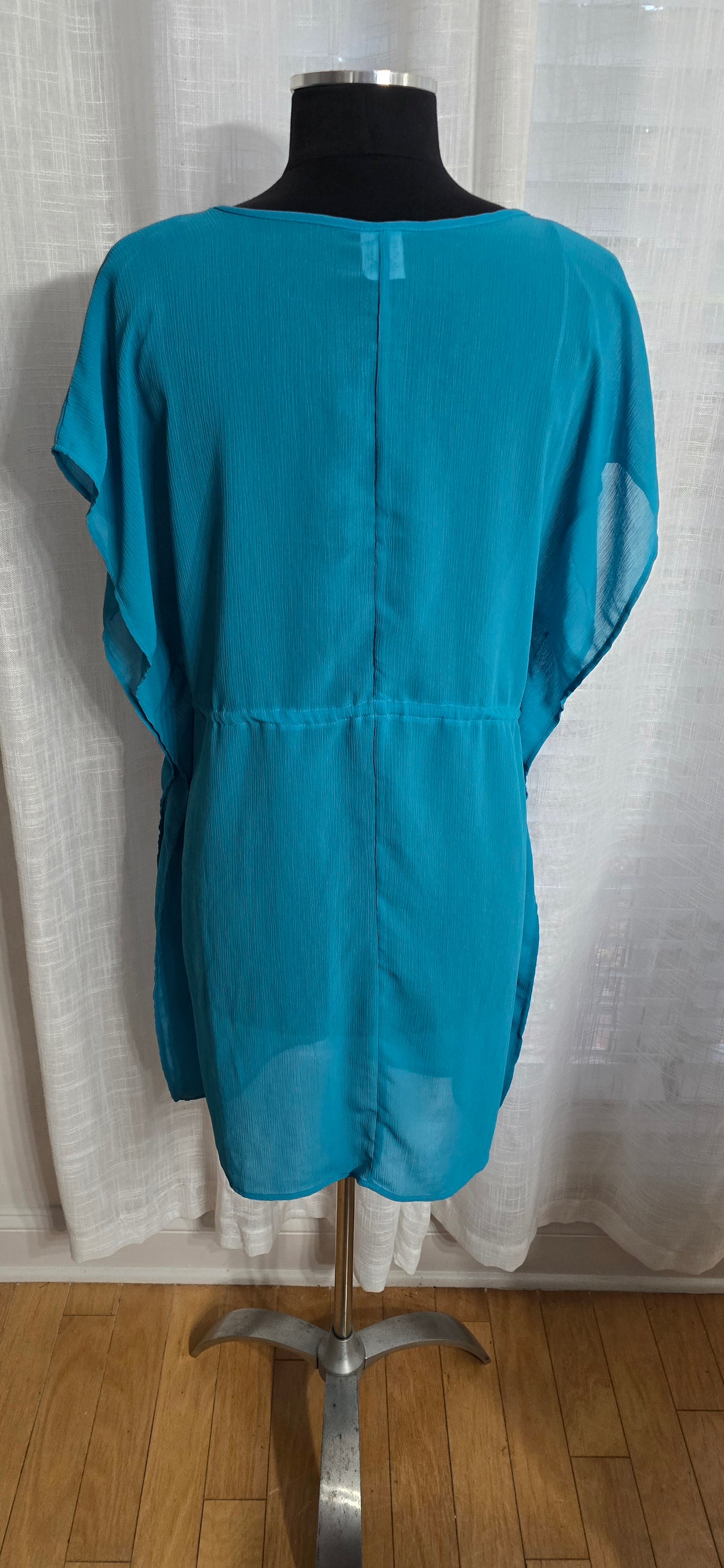 Merona Turquoise Sheer Coverup Sz L