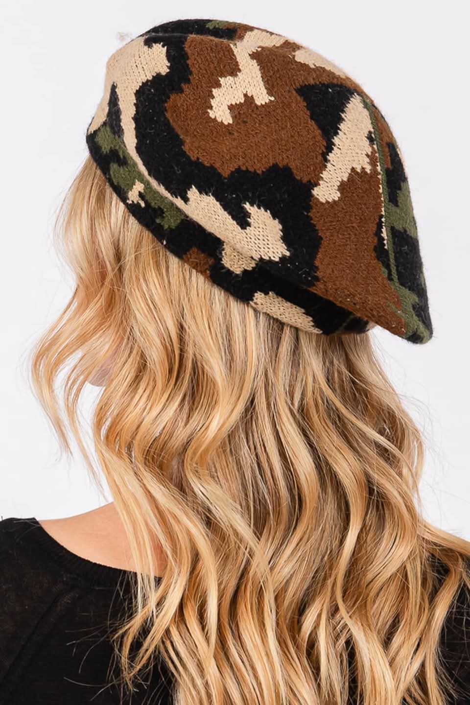 Camo Print Tam Beret