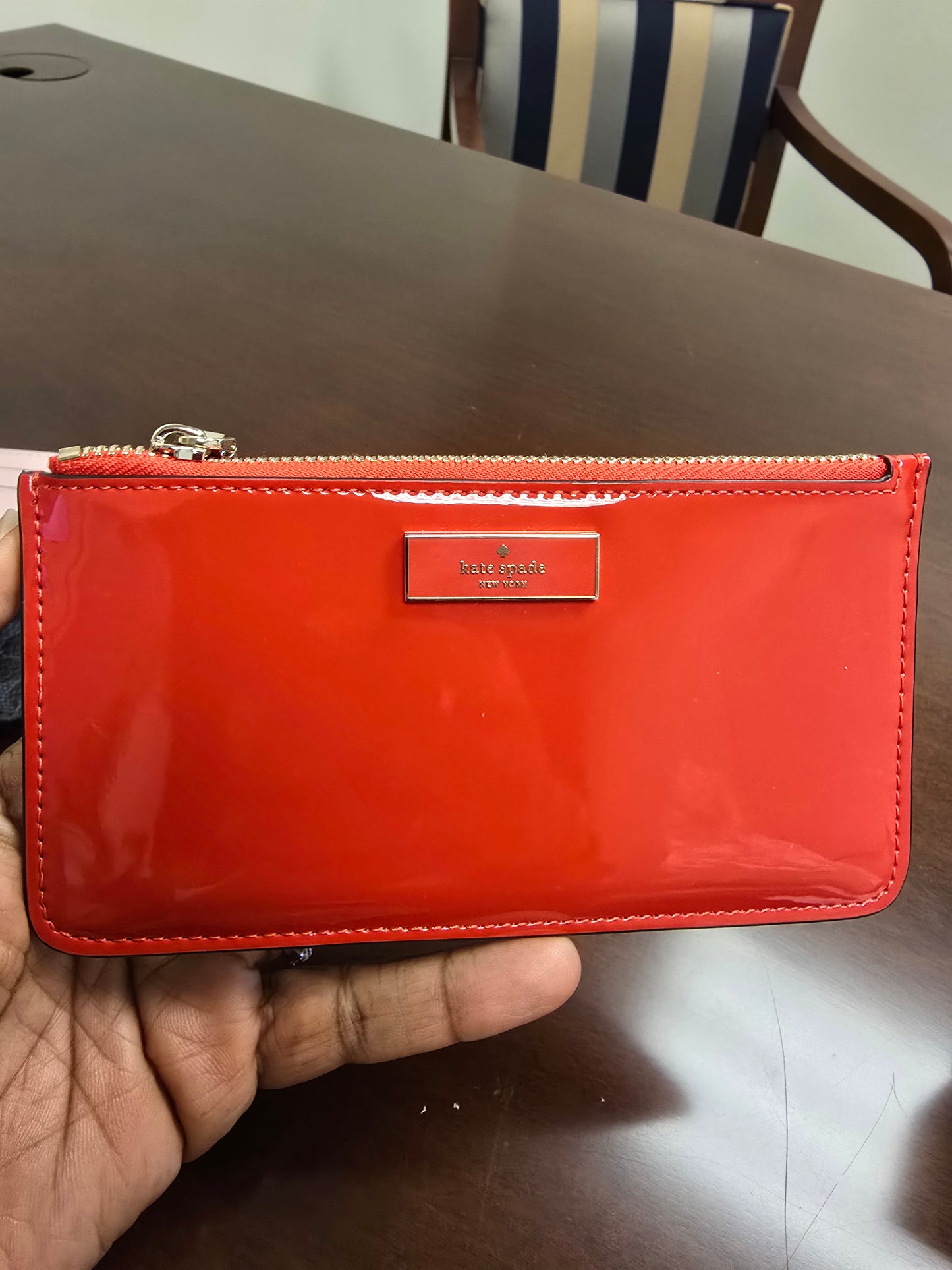 Kate Spade Bridget Red Patent Slim Card Holder