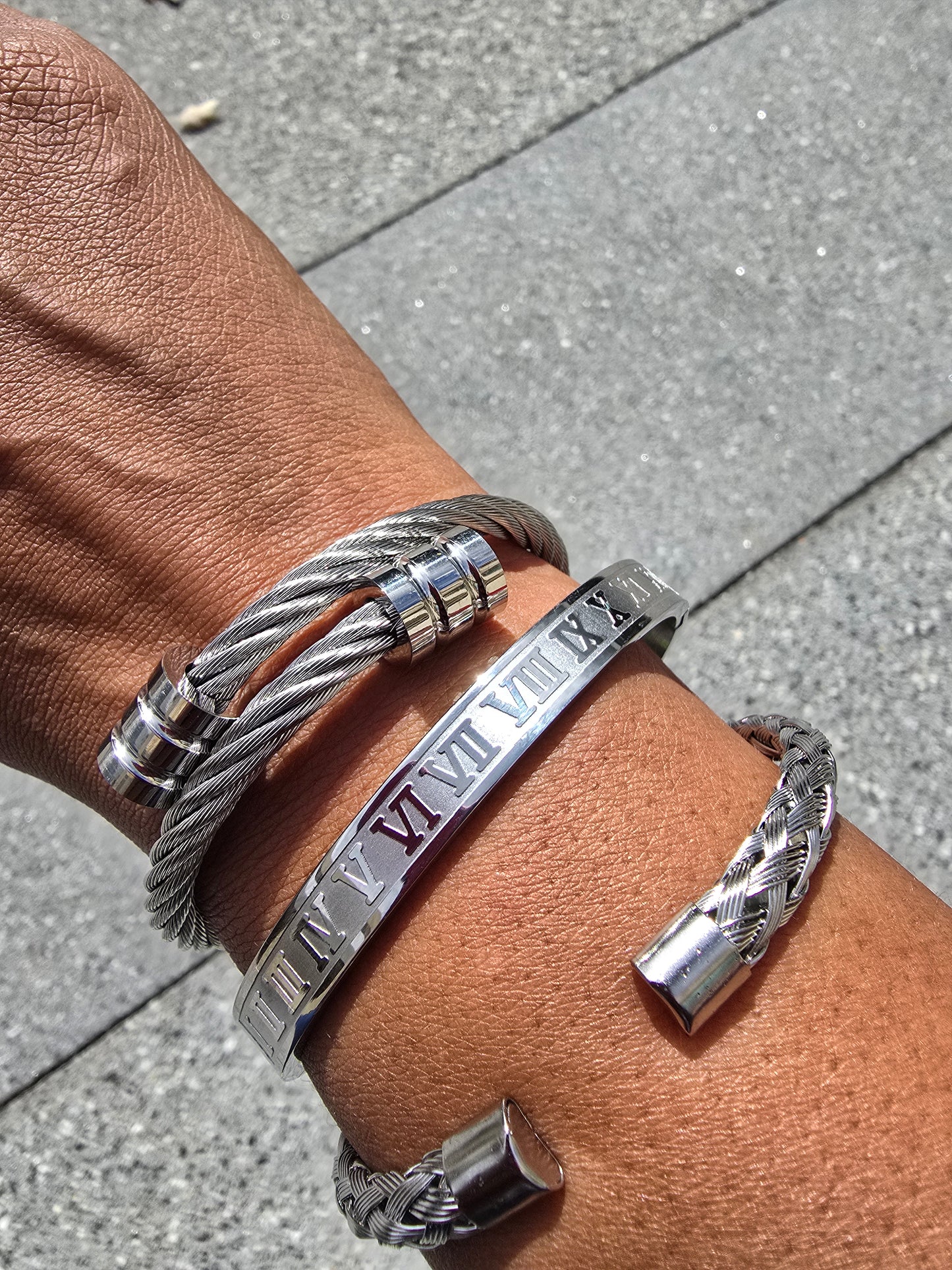 Roma Luxe Trio Stainless Steel Silver  Set