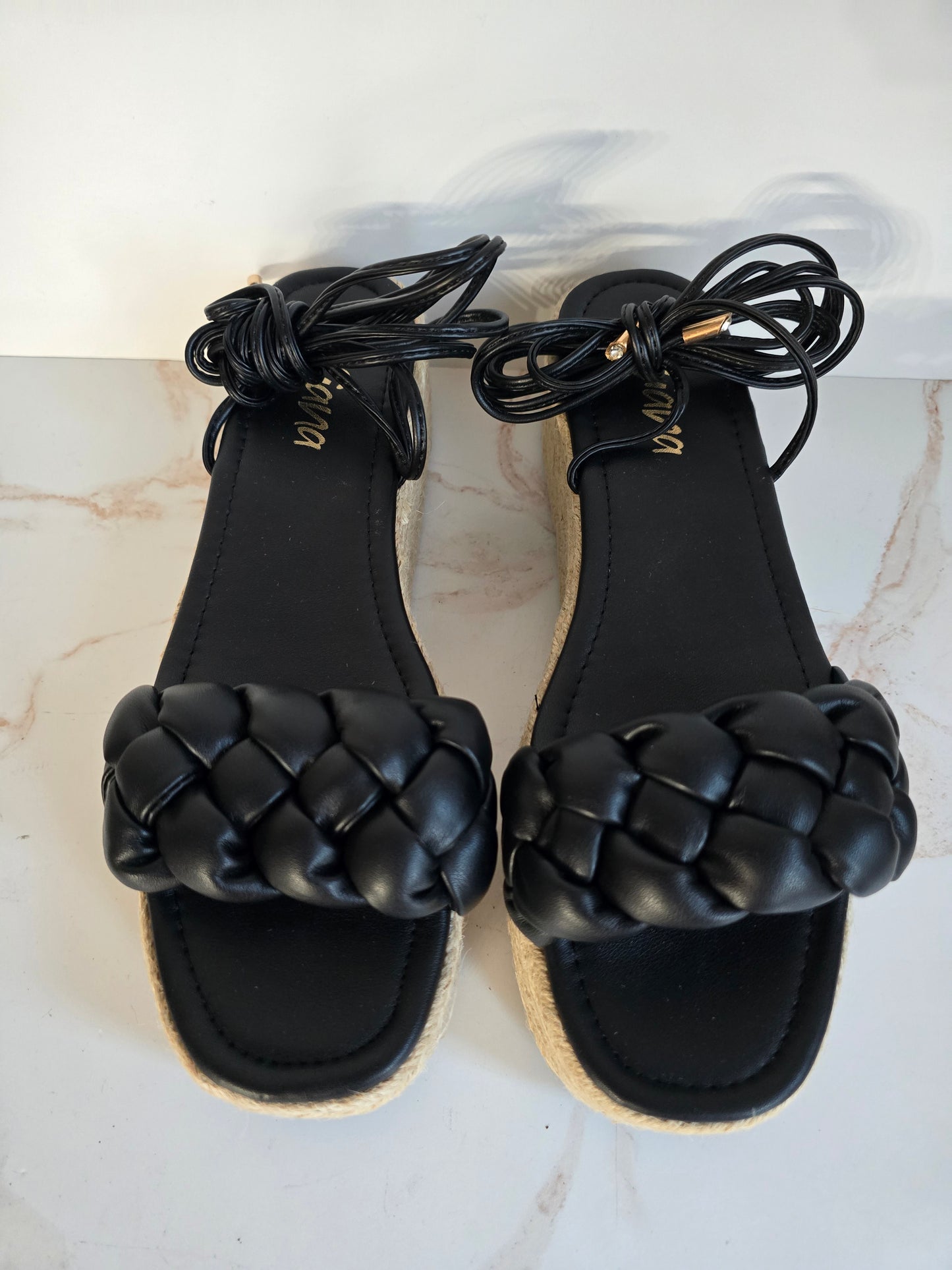 Liliana Braided Lace-Up Sandal Sz 9