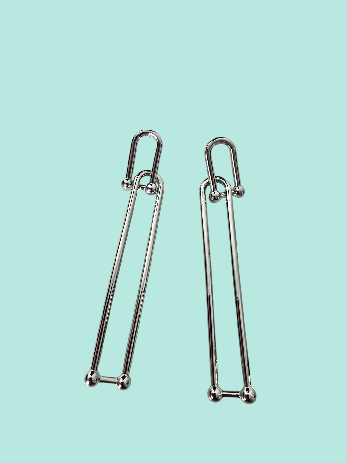 Knot Dangle Earrings Silver