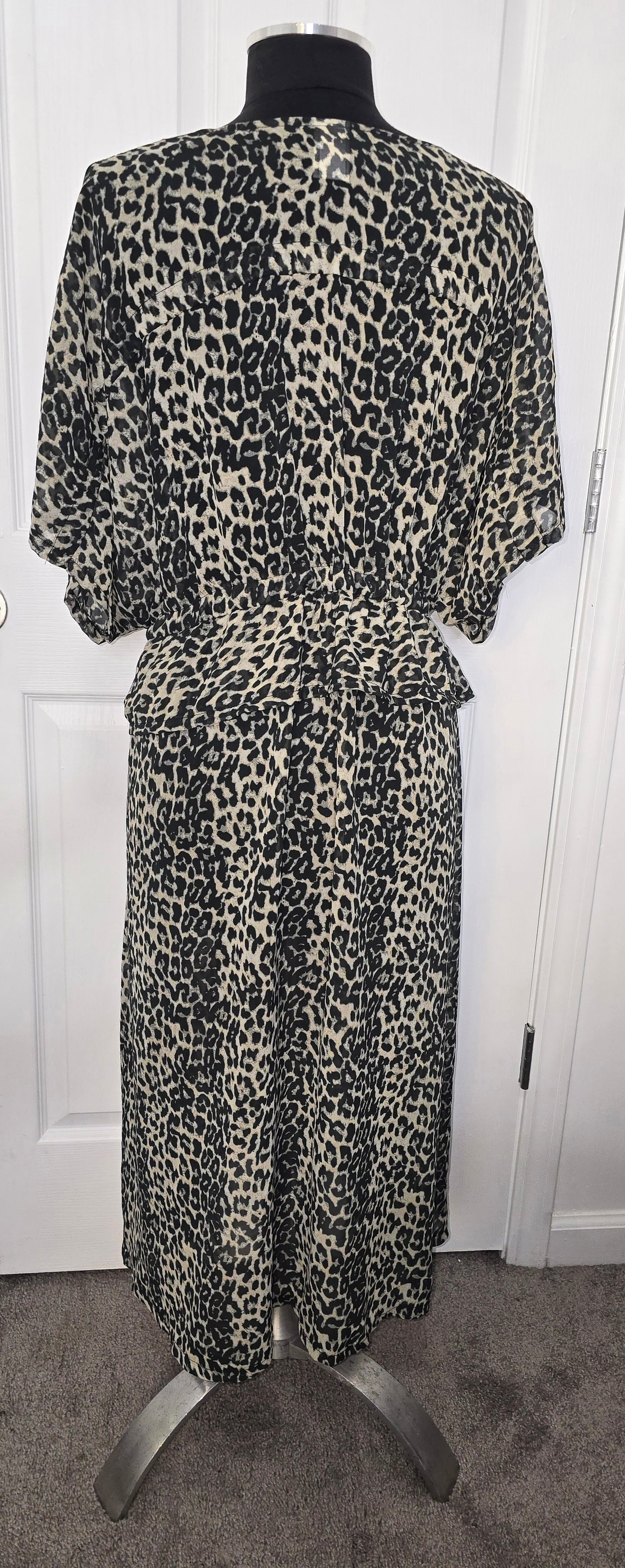 Animal Print Dolman Sleeve Duster Sz 2X/3X