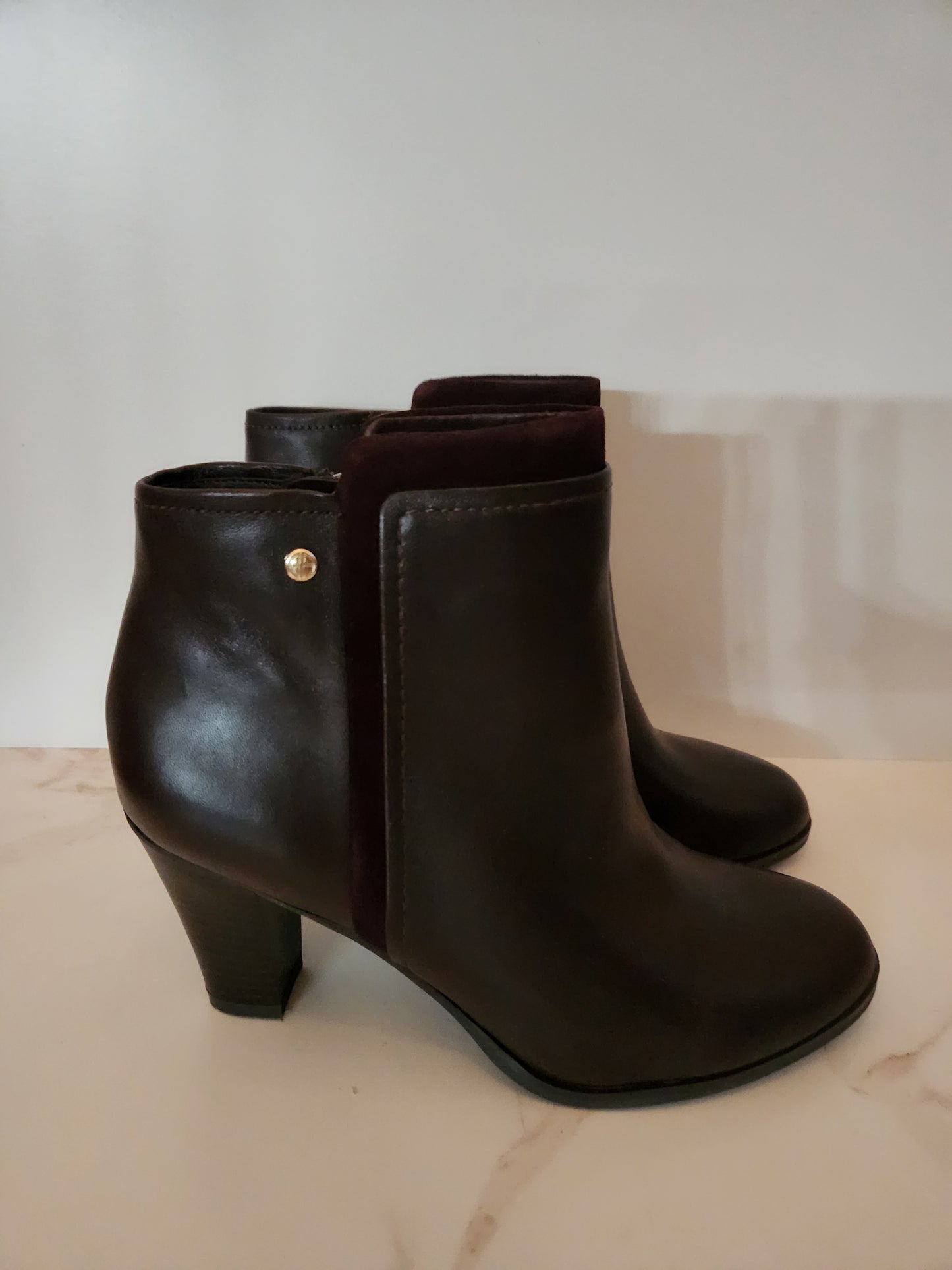 Giani Bernini Bellee Water-Resistant Booties Oxblood Sz 8