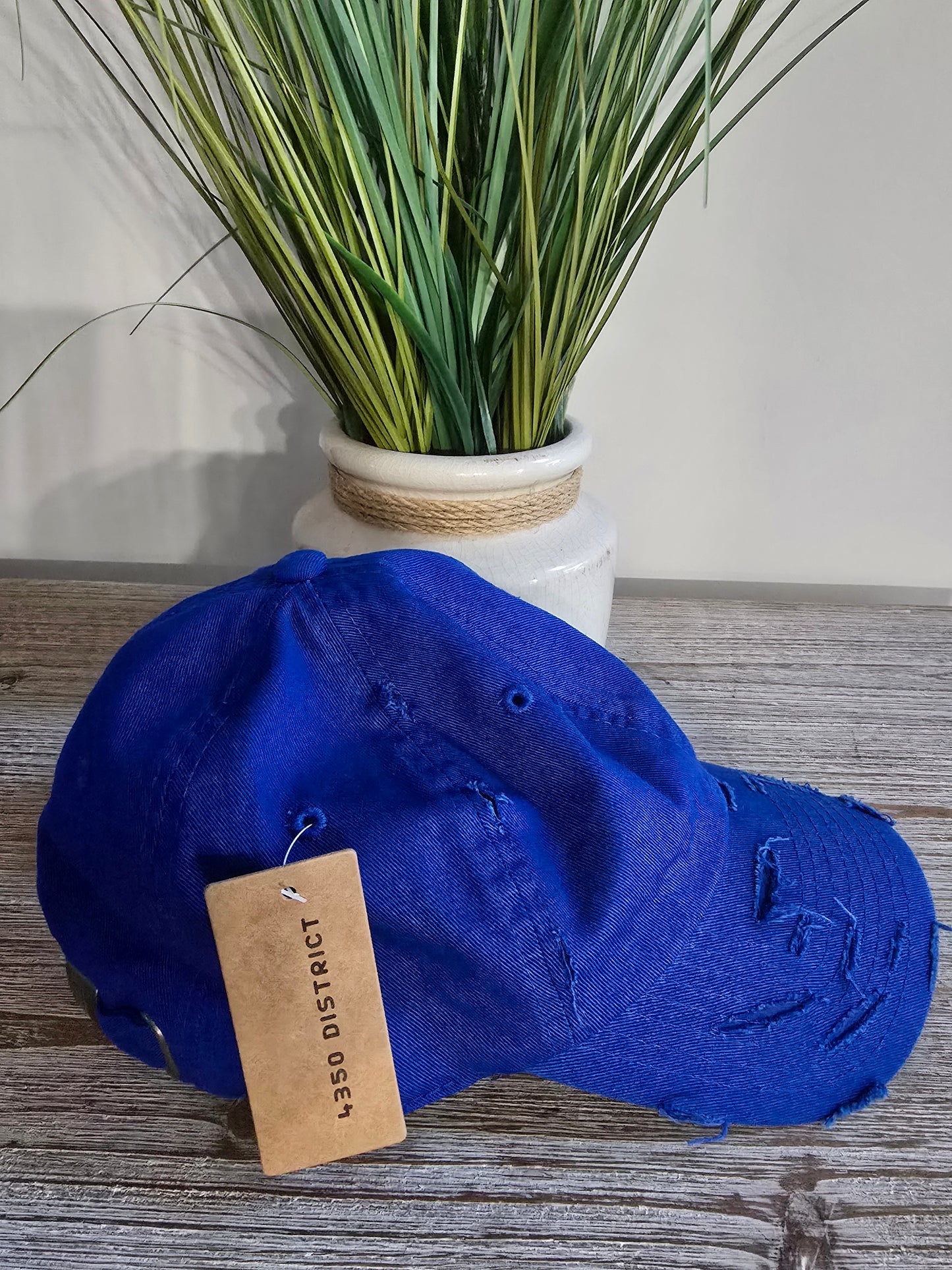 4350 District Distressed Blue Cap