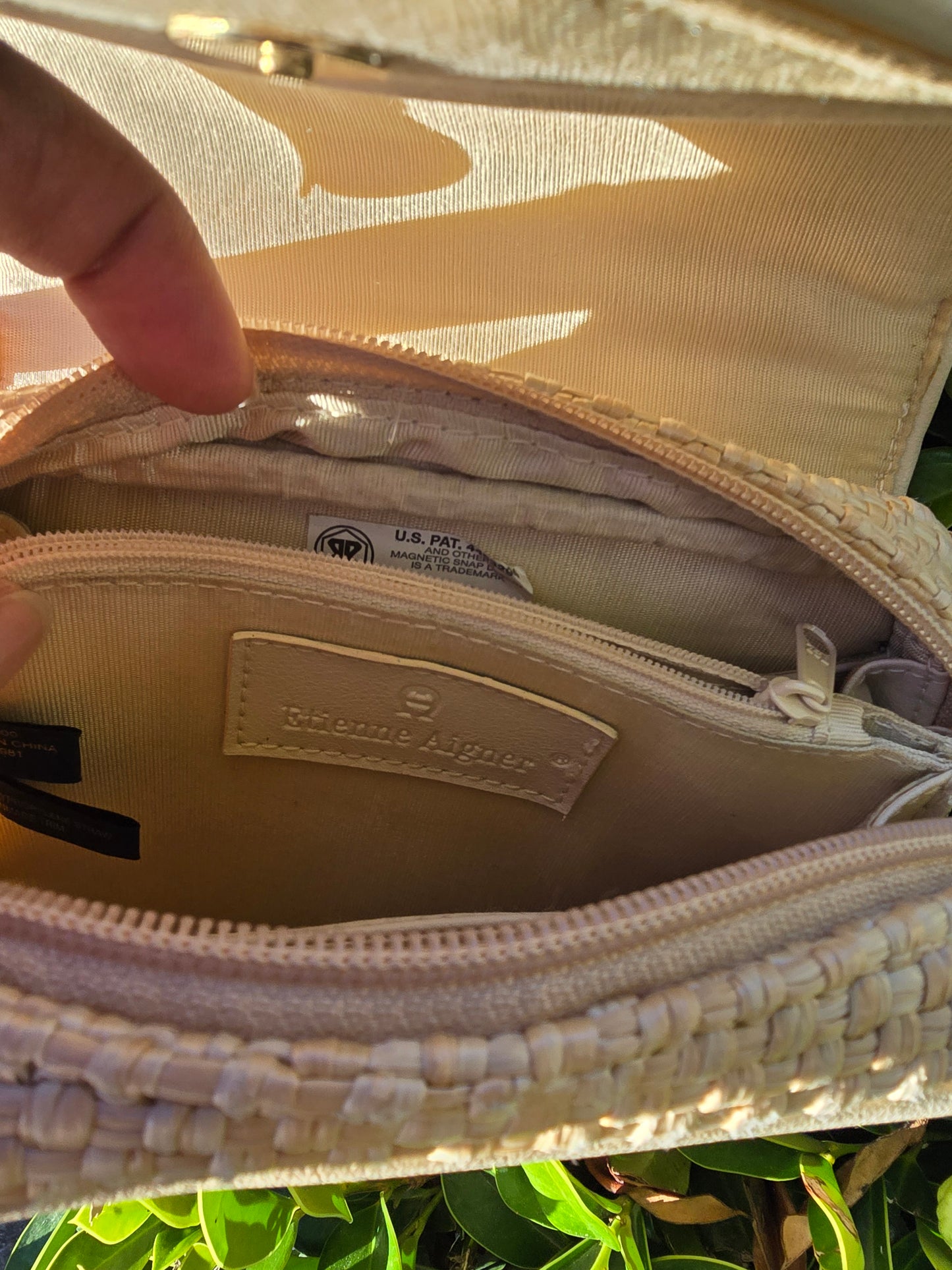 Etienne Aigner Vintage Woven Crossbody Bag