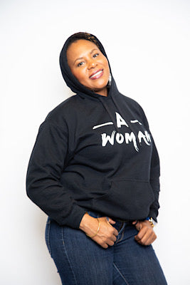 A Woman Hoodie Sweater - Black
