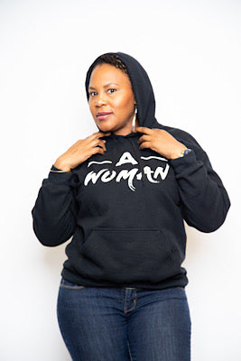 A Woman Hoodie Sweater - Black