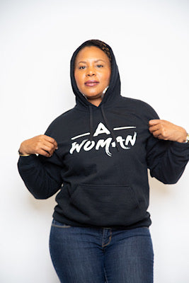 A Woman Hoodie Sweater - Black