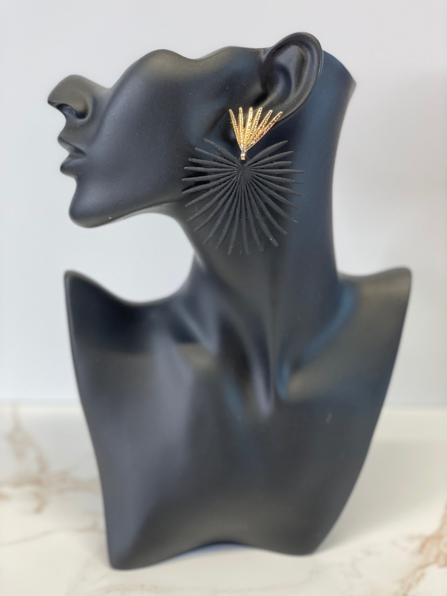 Galaxy Black & Gold Earrings