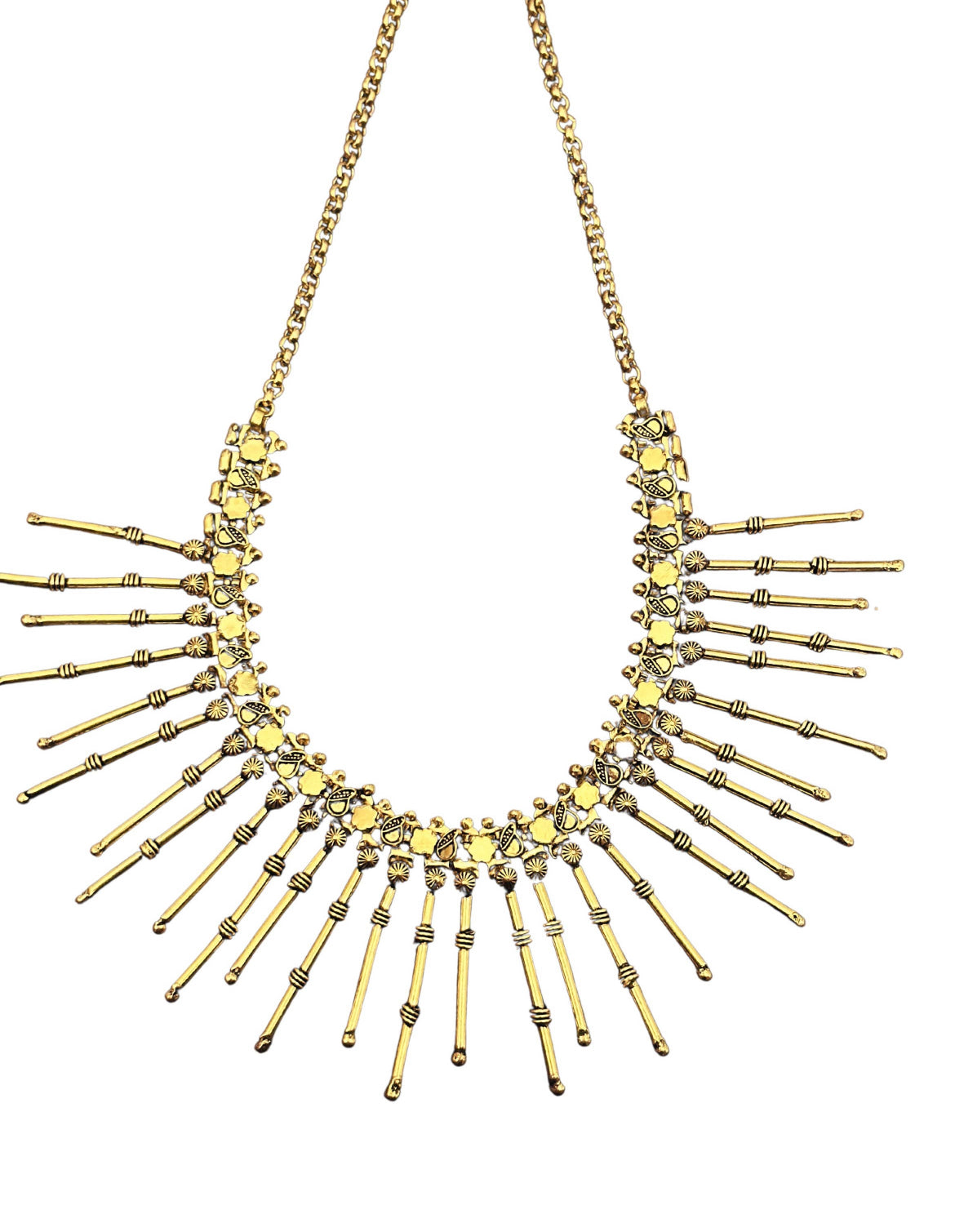 Starburst Brass Necklace