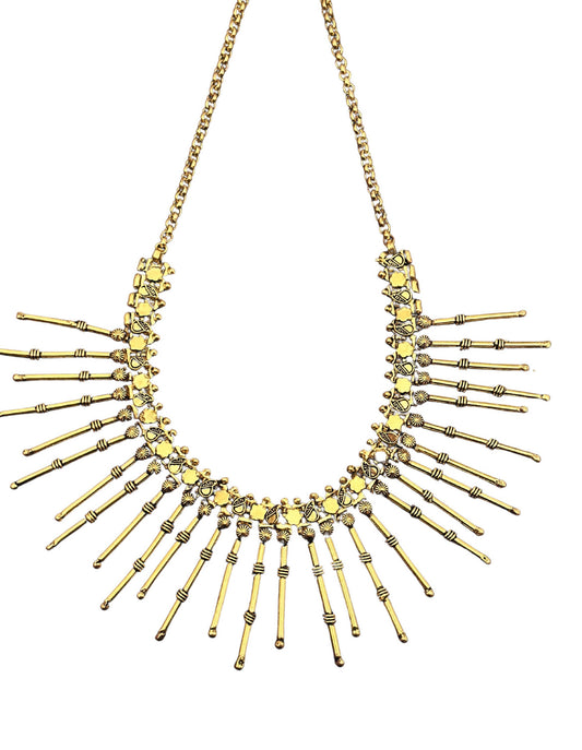 Starburst Brass Necklace