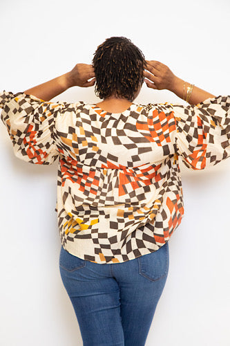 Nia Checkered Blouse