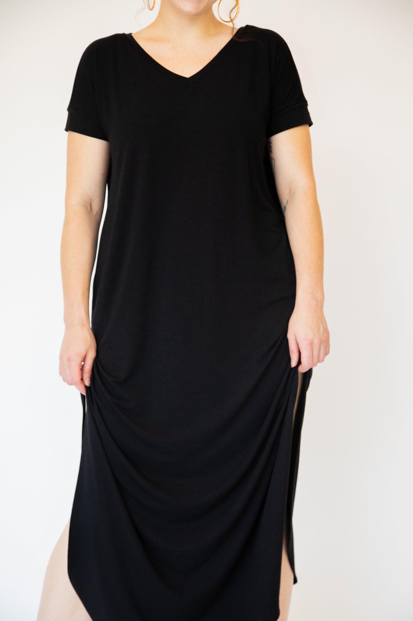 Splitville Maxi Dress Black