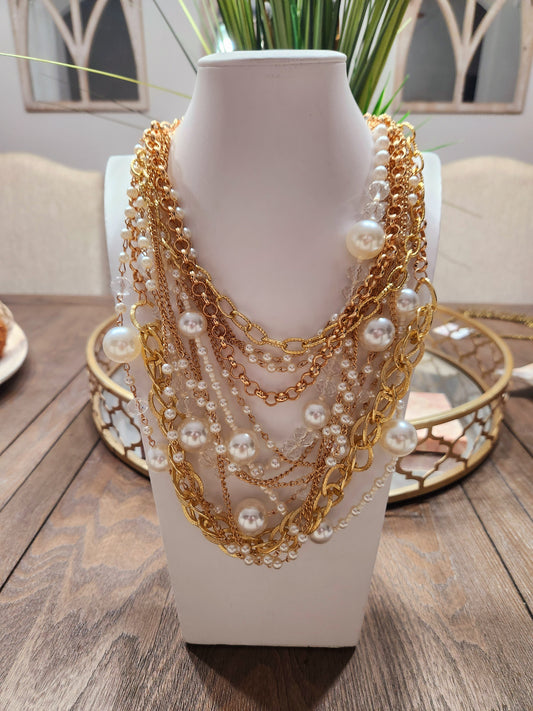 Pearl Drop Necklace Set