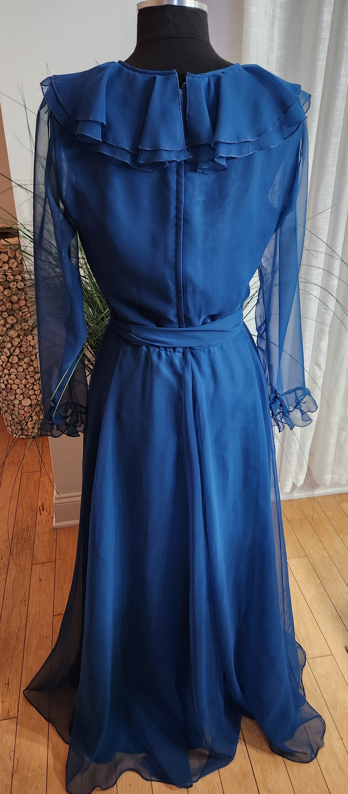 Ms. Elliette Vintage Chiffon Dress Sz M