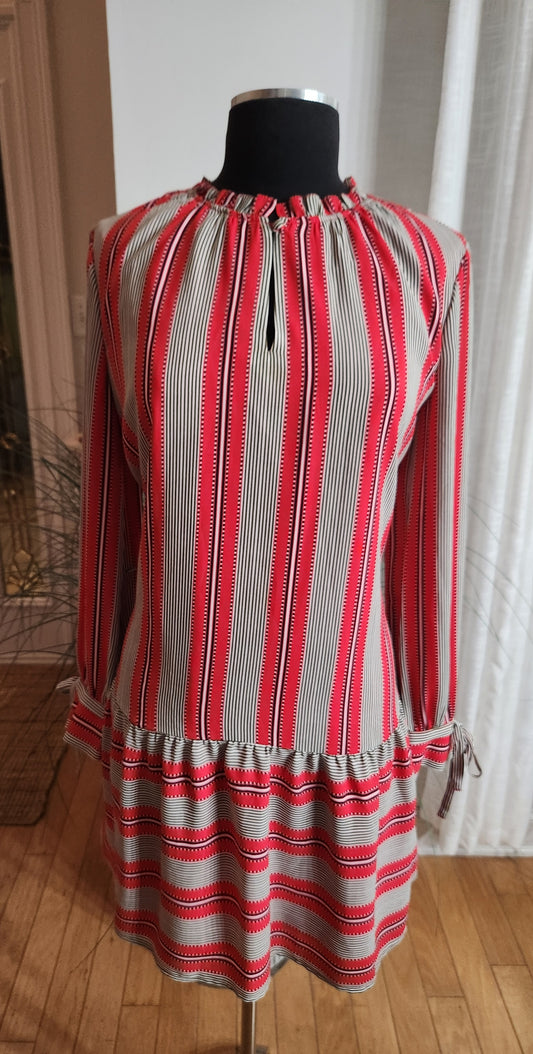 Ann Taylor Loft Striped Dress Sz M