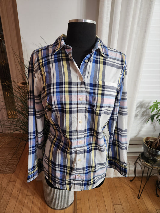 St. John's Bay Plaid Shirt Sz L