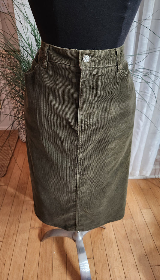 Eddie Bauer Corduroy Skirt Sz 16