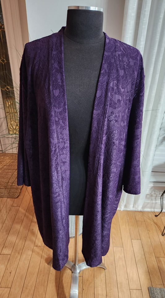 Any Wear Purple Duster Sz 5X