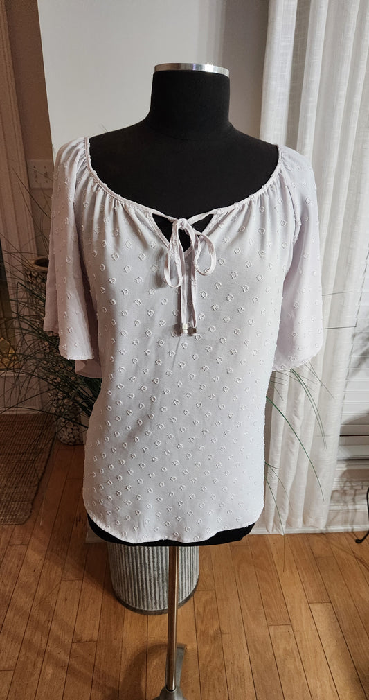 Adrienne Vittadini White Blouse Sz 3X