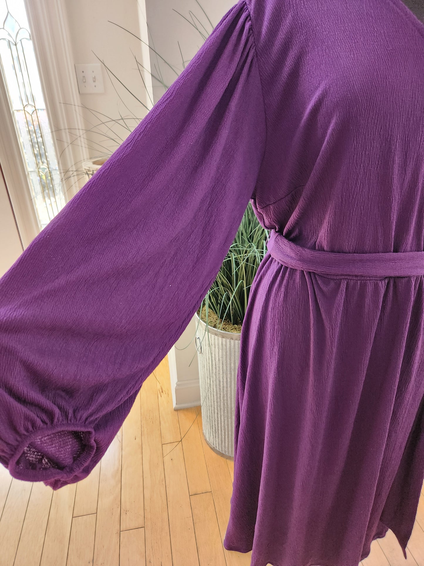 Ava & Viv Purple Faux Wrap Dress Sz 1X