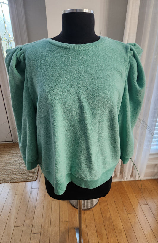 a.n.a Green Puff Sweater Sz XXL