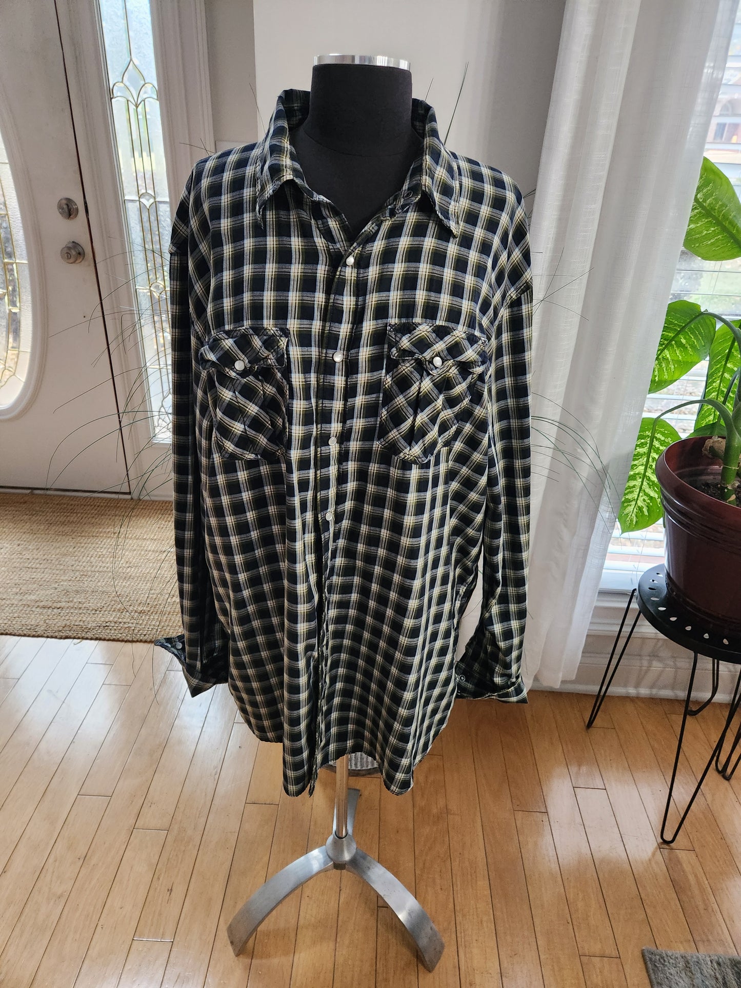 Men's Old Navy Plaid Shirt Sz XXL