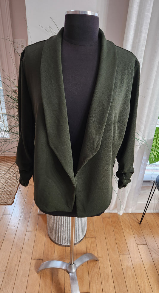 Open Blazer Olive Sz XL