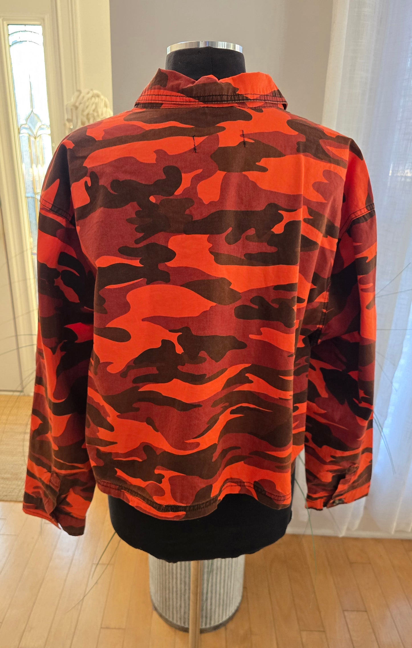 New Look Orange Camo Jacket Sz 1X