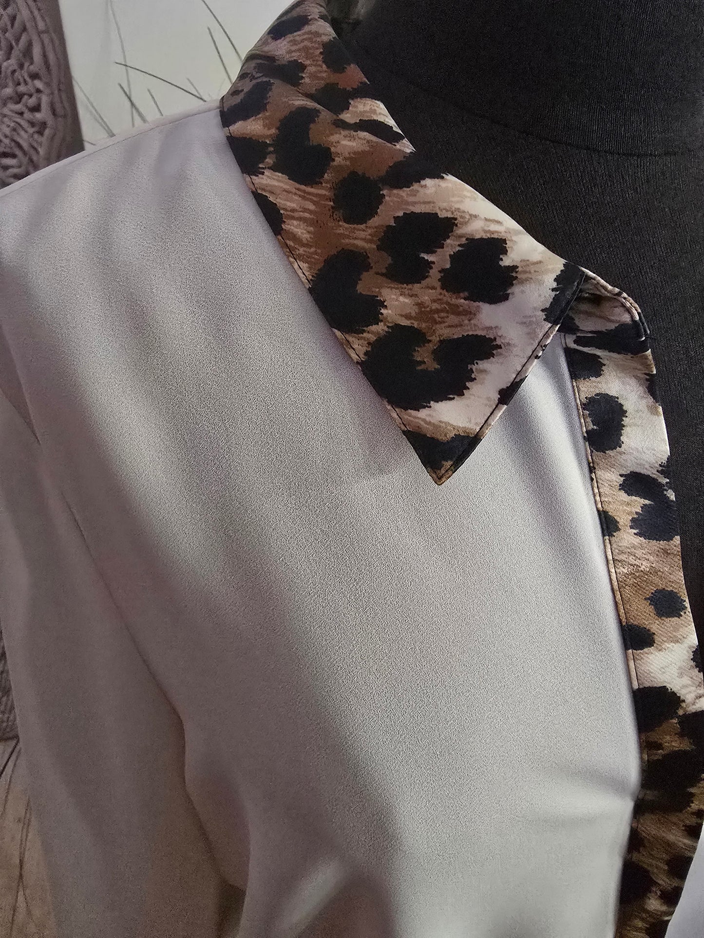 Vintage Simonton Says Animal Print Blouuse Sz XL