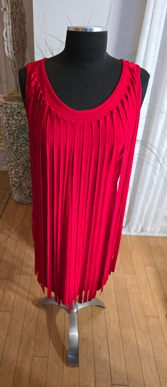 Fringe Dress Red Sz XL