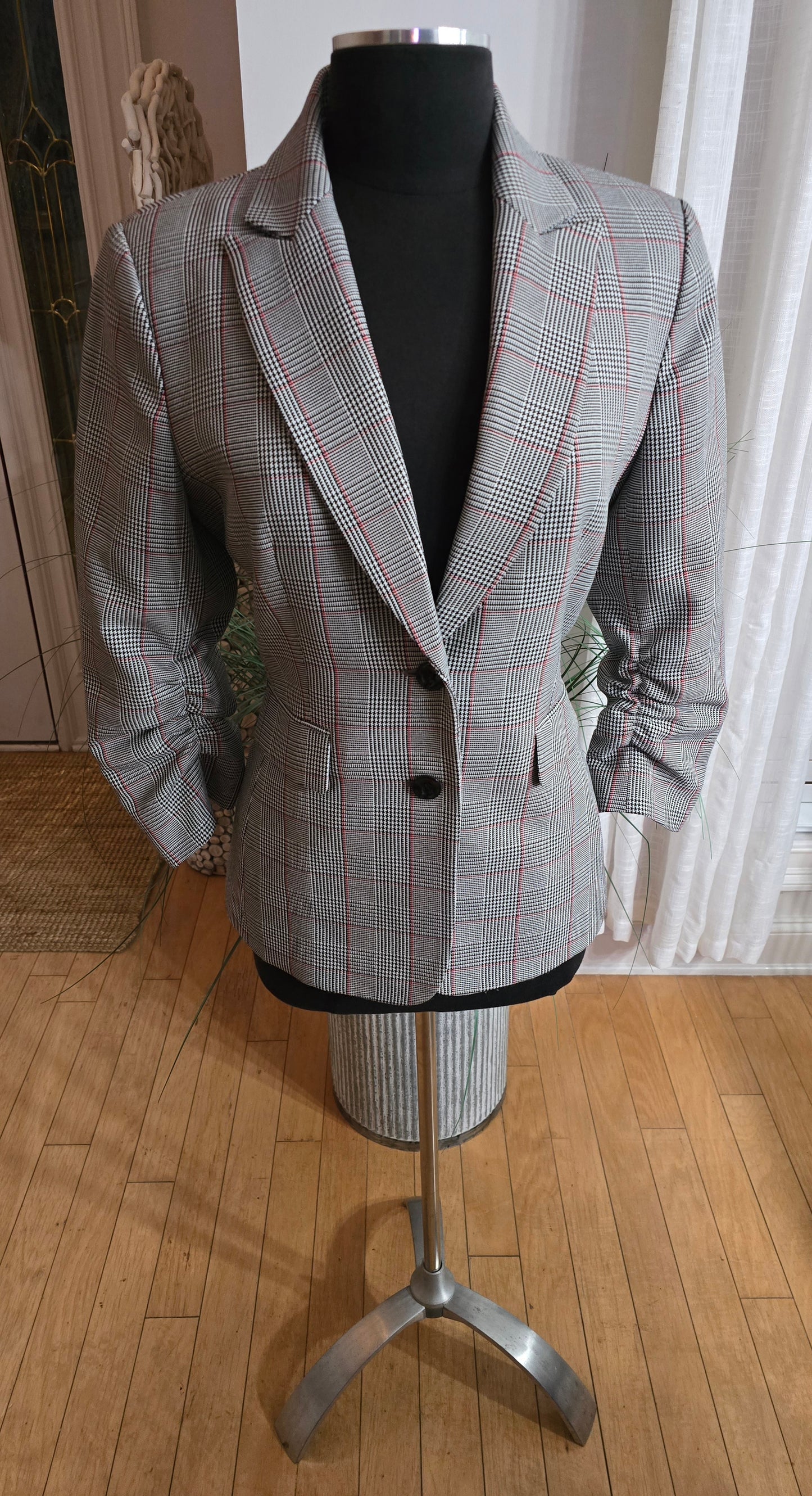 Chelsea Rose Houndstooth Blazer Sz 10