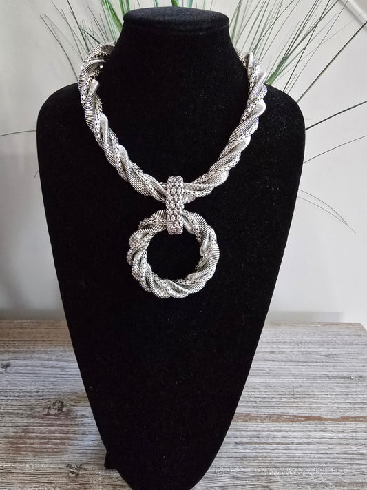 Twisted Silver Necklace