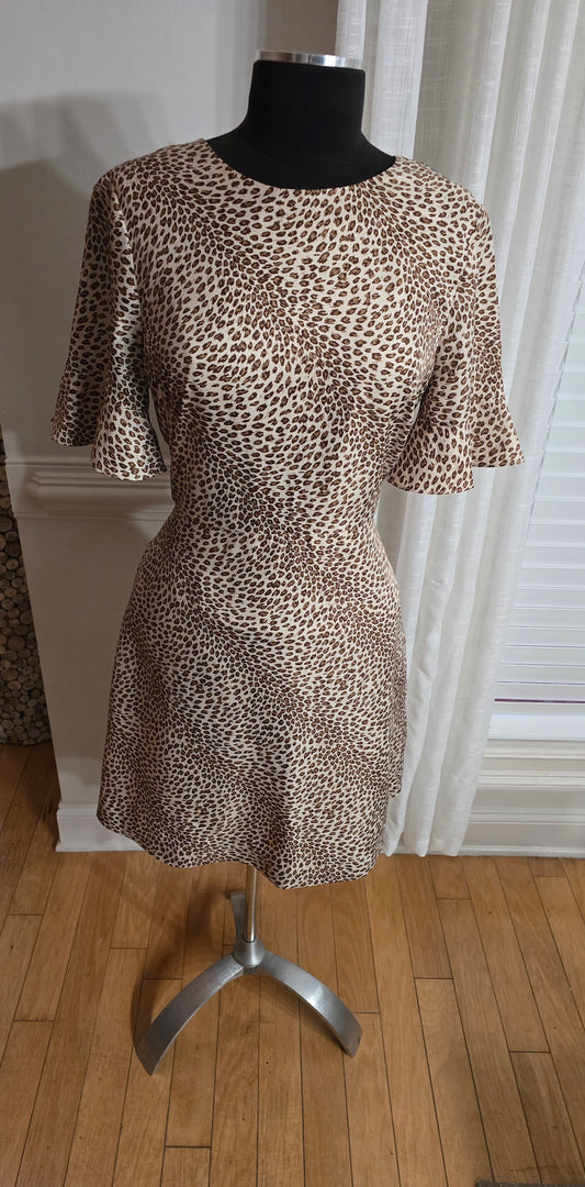 Banana Republic Animal Print Dress Sz 12