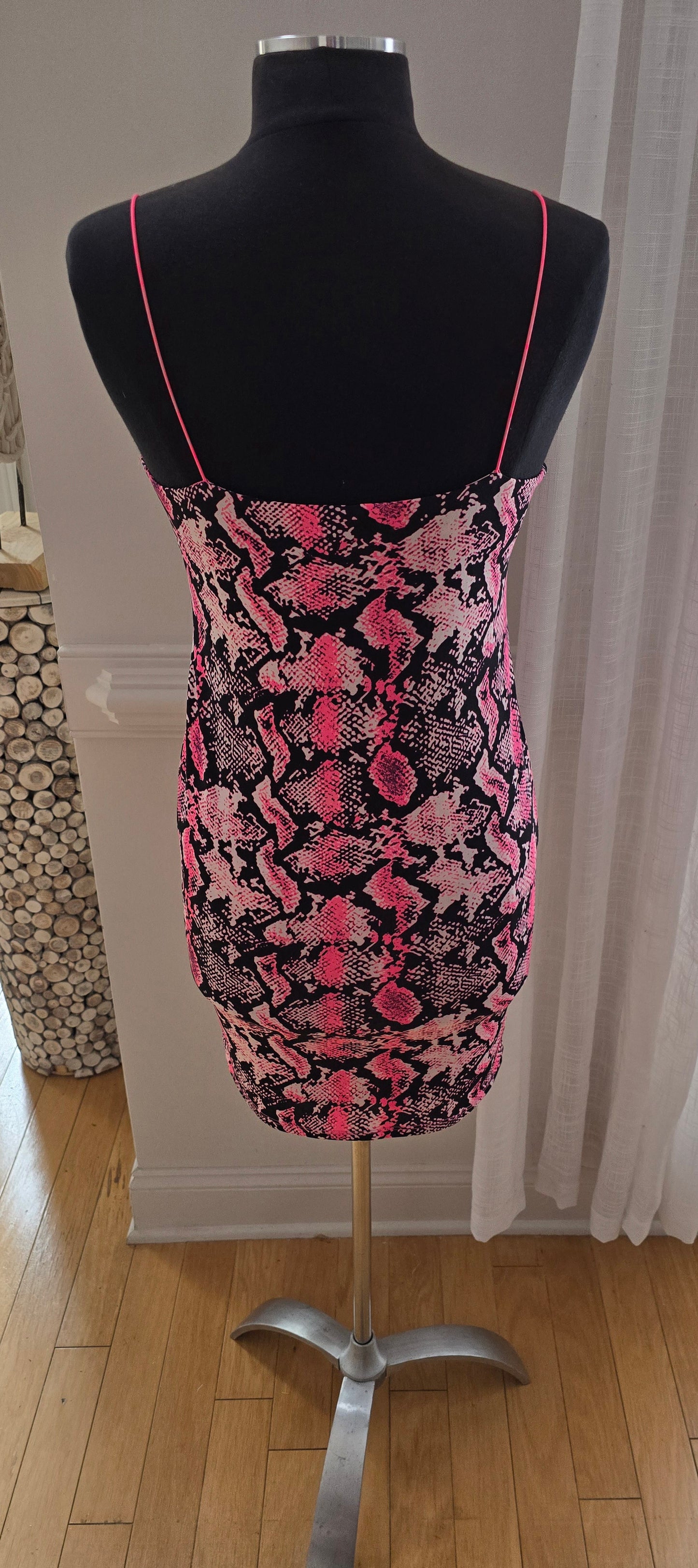 ReVamped Snakeprint Pink Dress Sz M