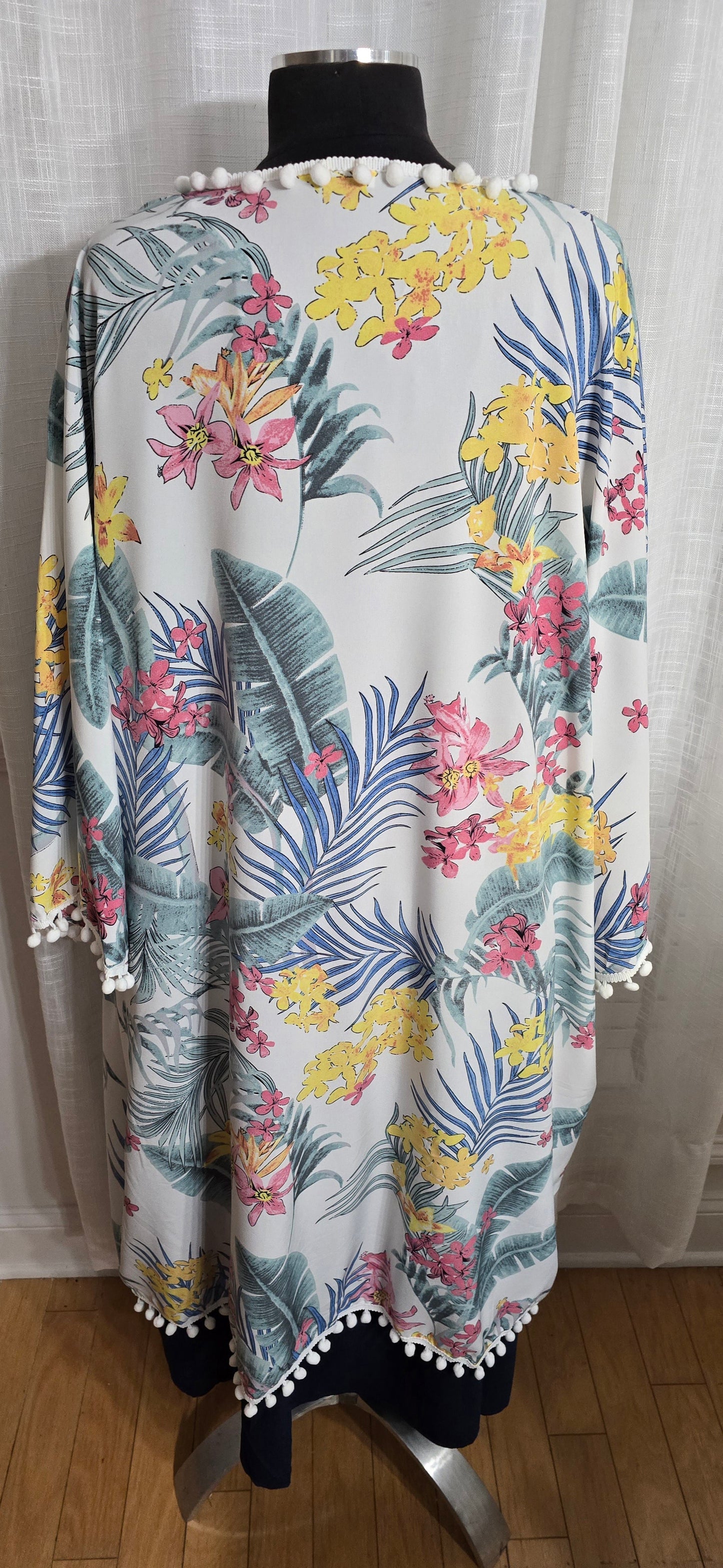 Shein Tropical Bubble Kimono Sz 5X