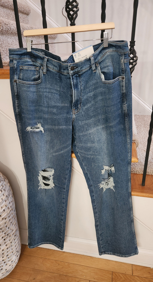 Arizona Low-Rise Straight Distressed Jeans Sz 19