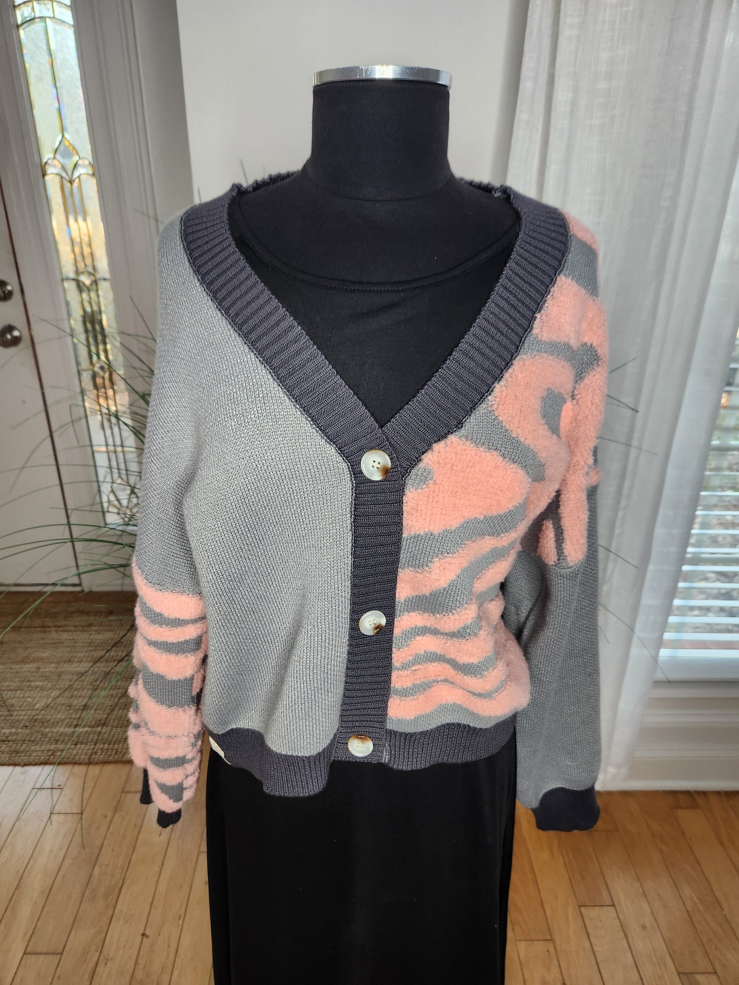 Simply Southern Pink & Grey Cardigan