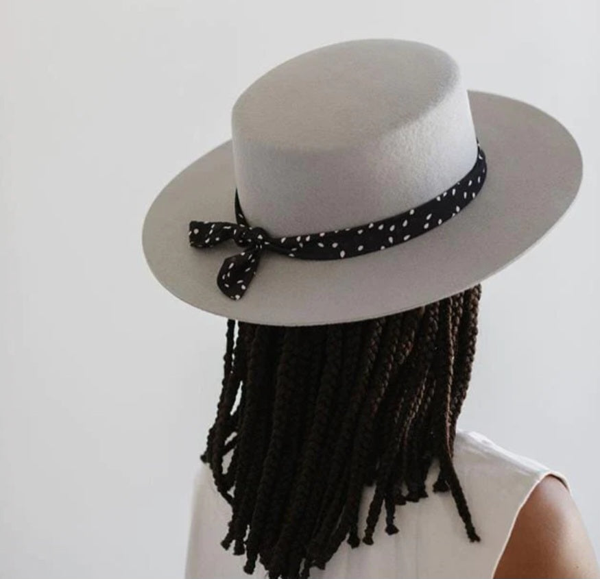 Grey Dahlia Boater Hat Boater Hat Felt Shop - Main Image