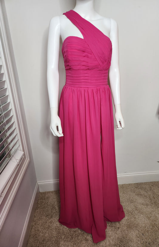 One Shoulder Dress With Split Sz 10