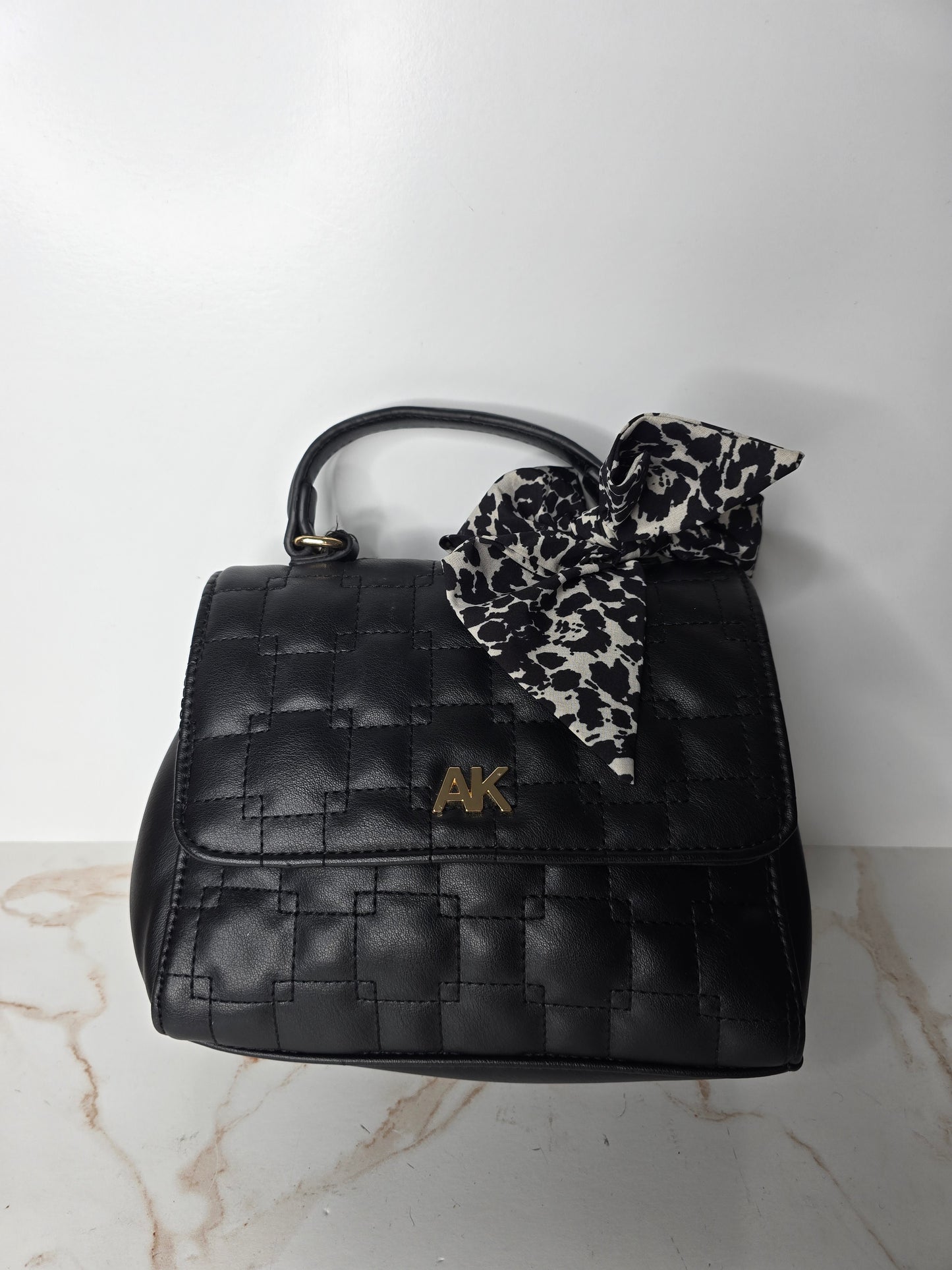 Anne Klein Black Quilted Crossbody Bag