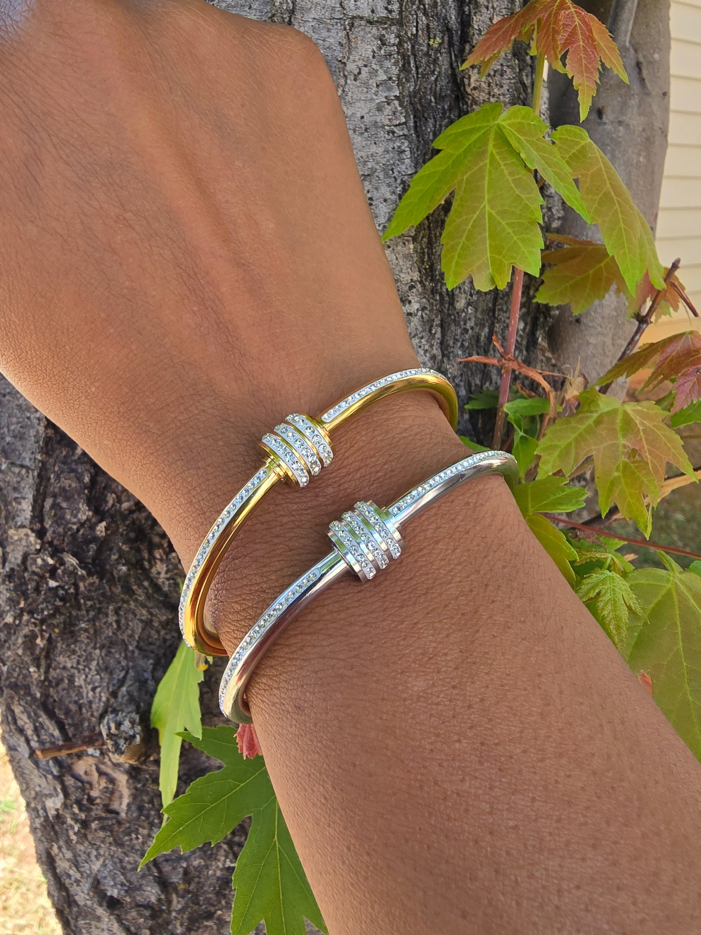 Silver Bling Bangle
