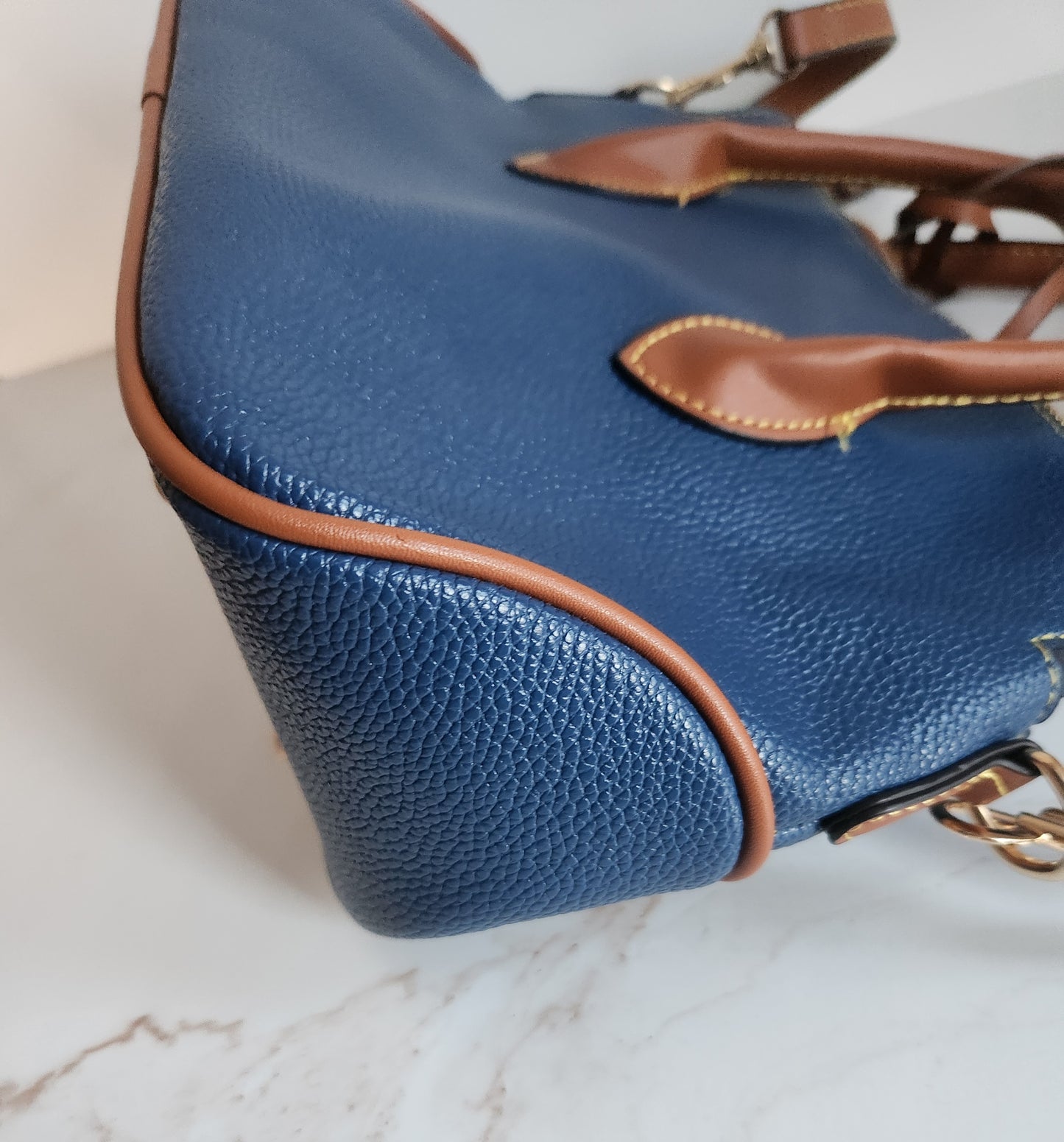 Blue & Brown Handbag