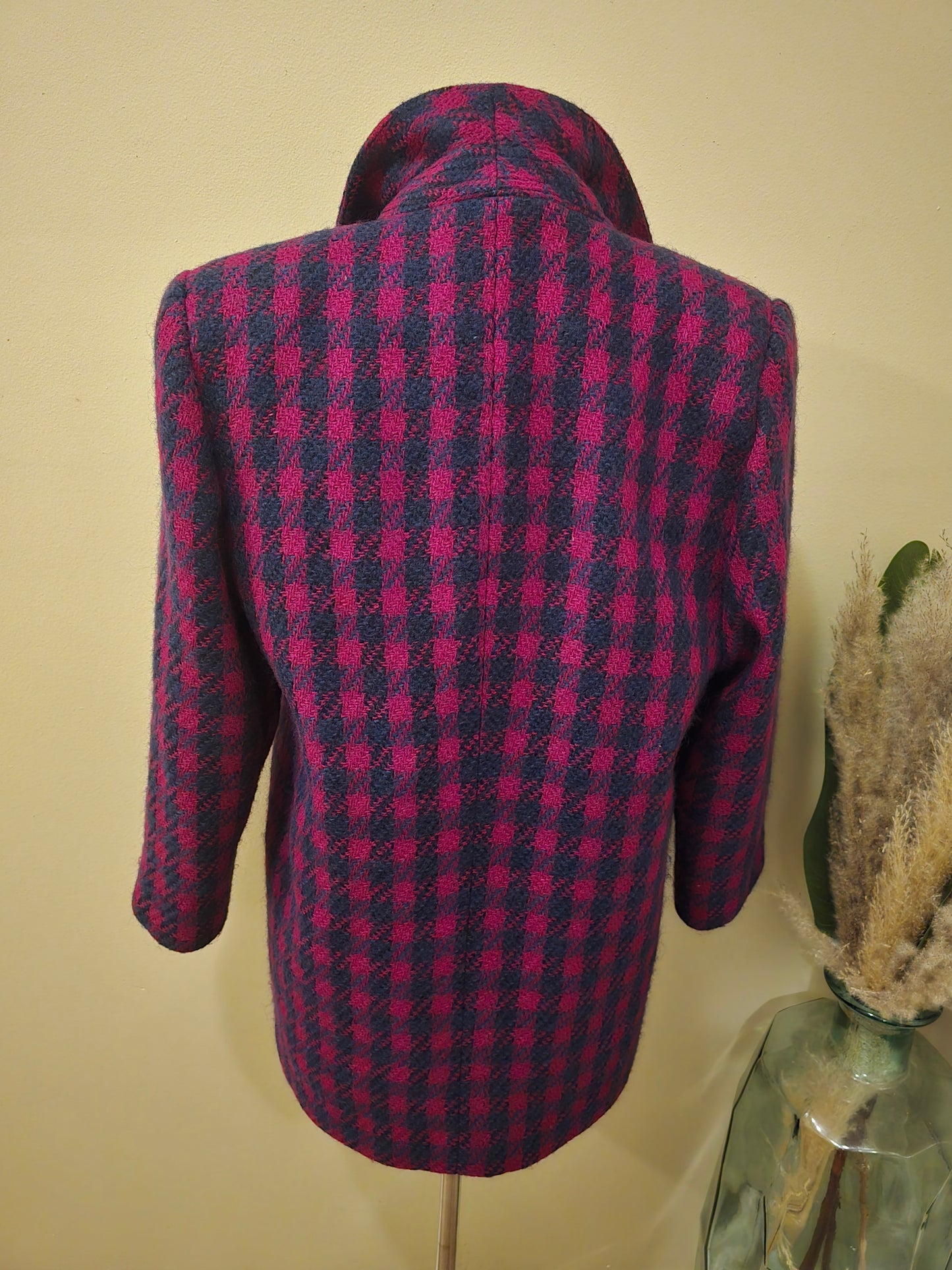 Vintage Jean Pierre Houndstooth Jacket 3/4 Length Sleeve Sz L
