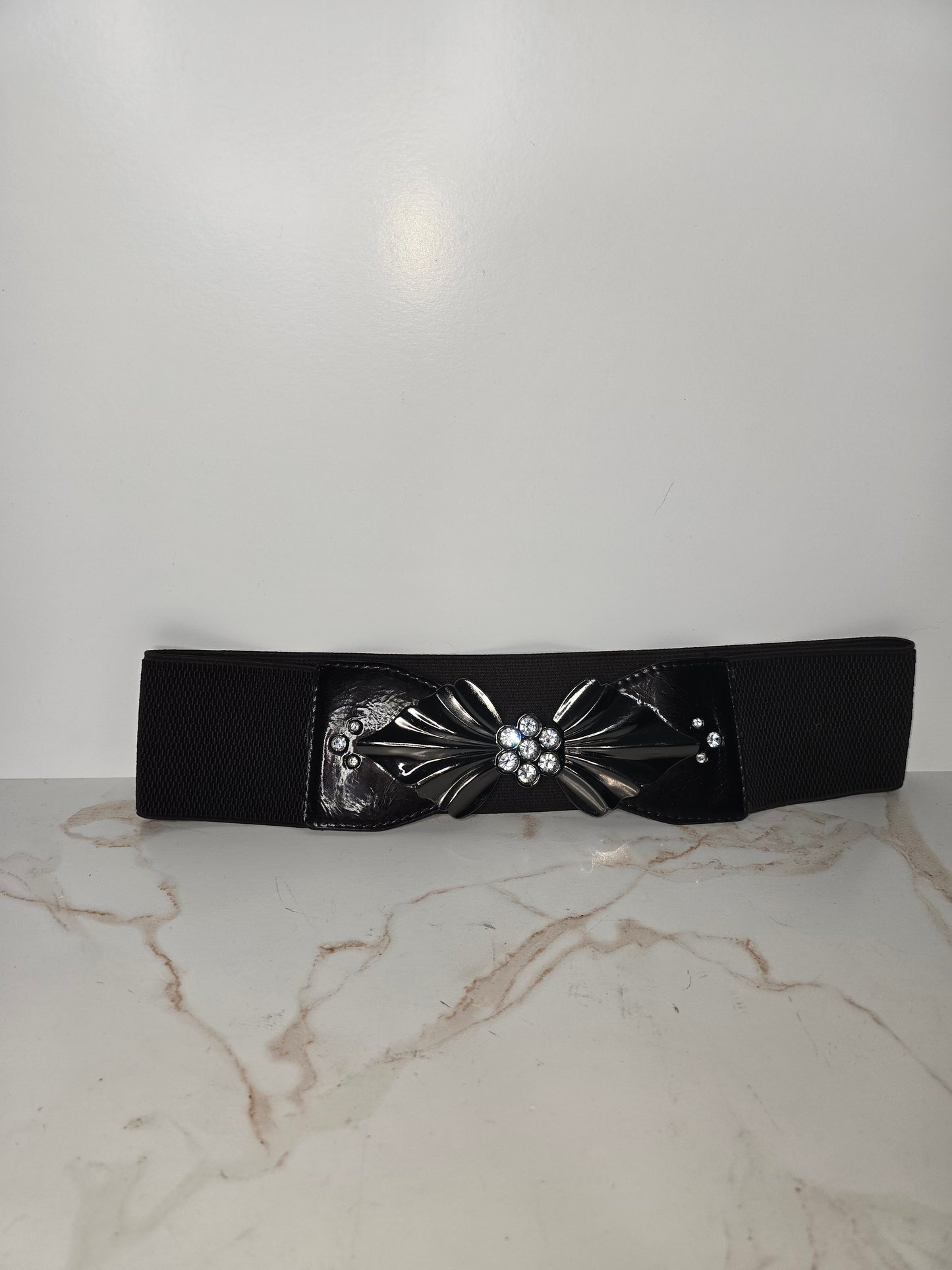 Brown Bow Stretch Belt Fits Up To 1X