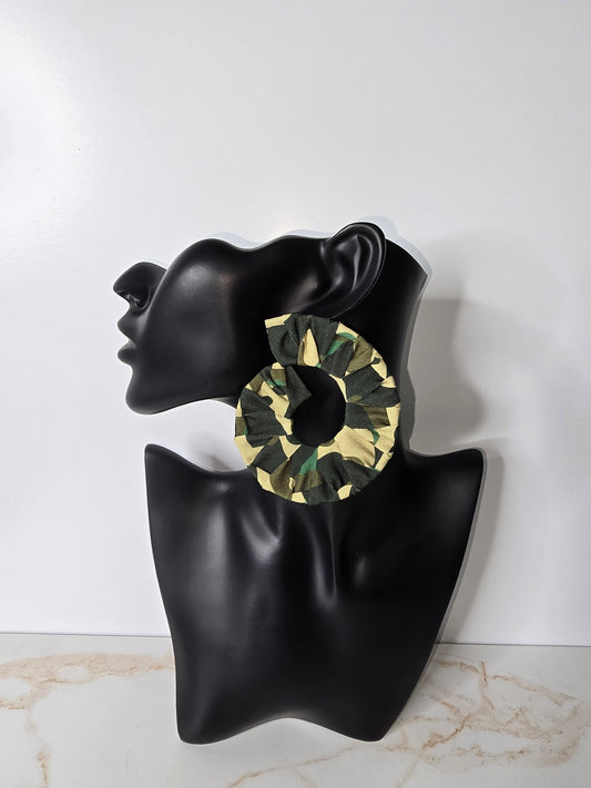 Camo Swirl Hoop Earrings